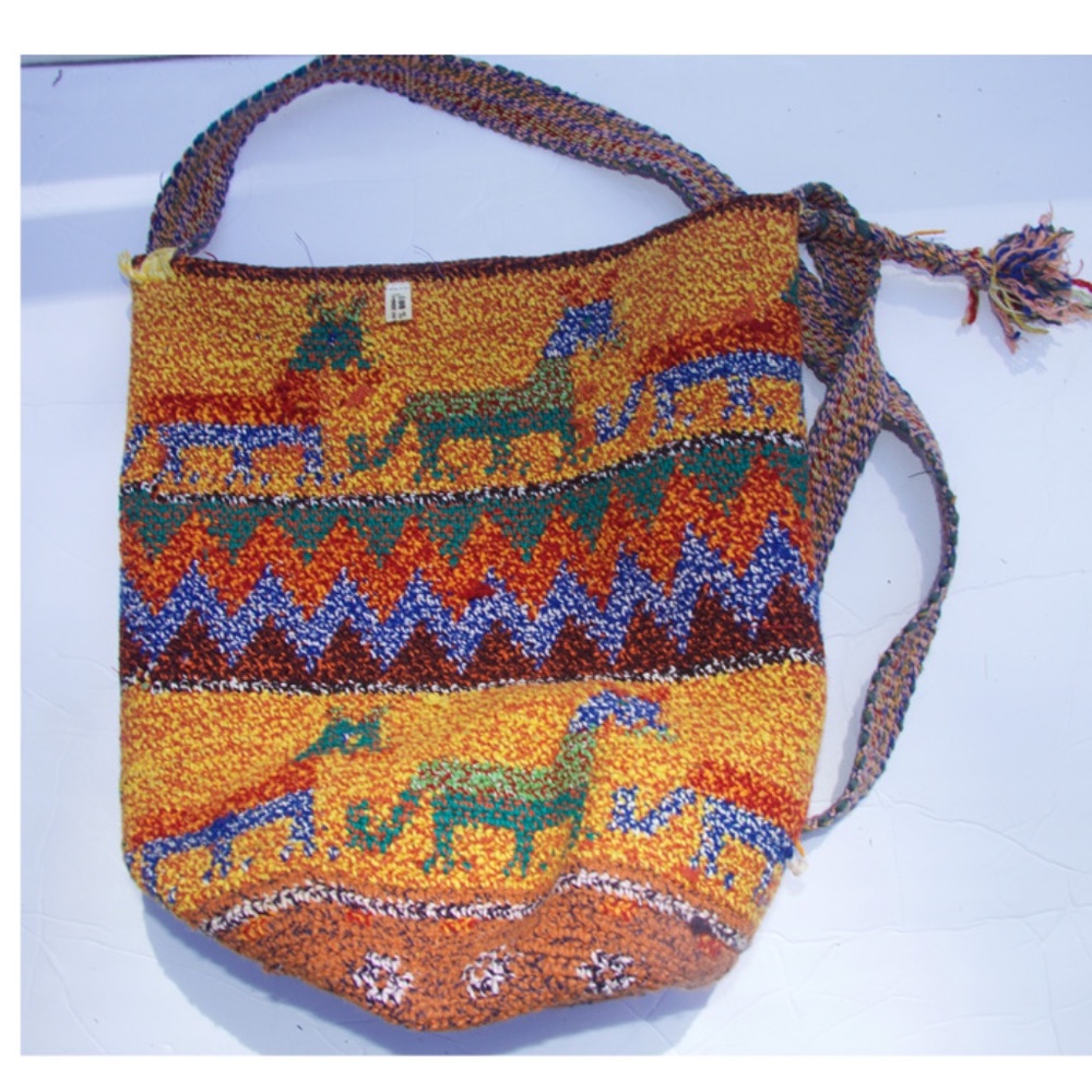Peruvian Boho Style Bucket Bag - image 5